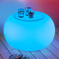 Afeef Round Glass Outdoor Coffee Table - 68 cm W 68 cm D