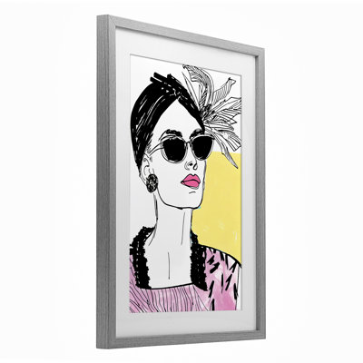 «The Rebel Muse», reproduction sous verre encadrée, design par Andrea Haase