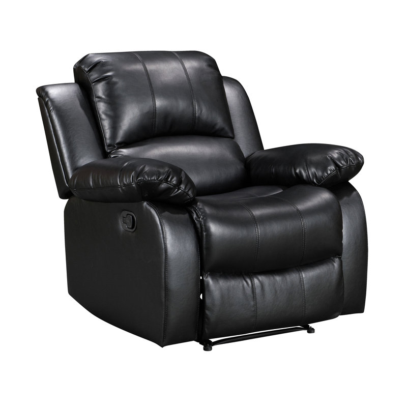 Kudret 98cm Wide Standard Recliner, Black