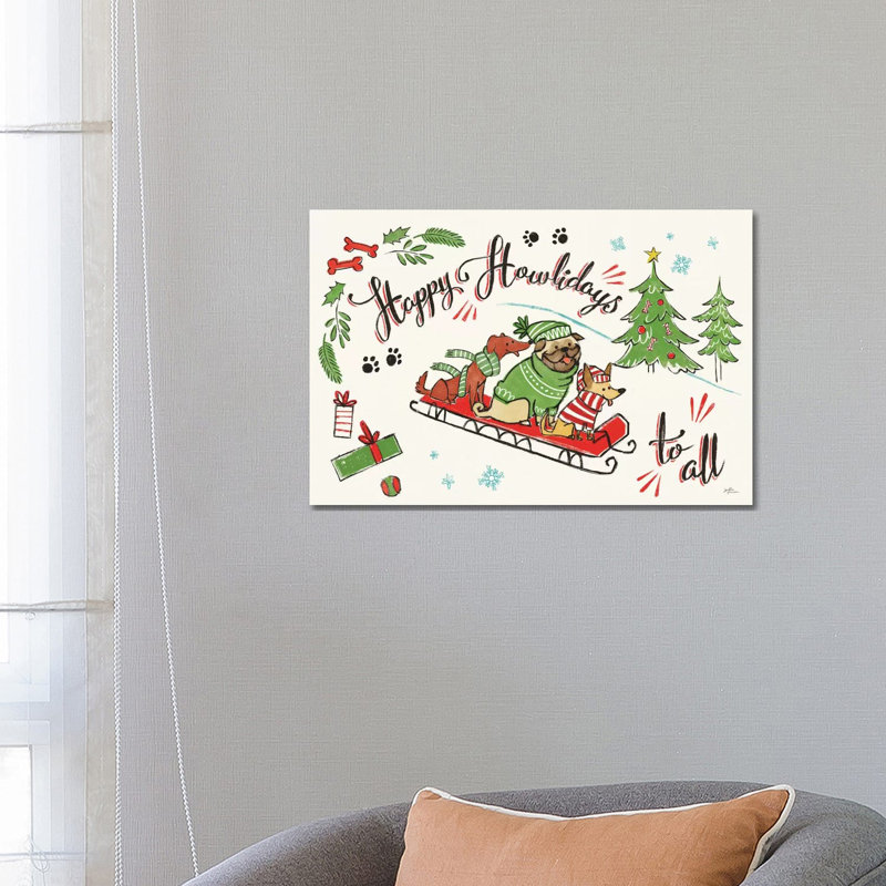 Winter Wooferland I by Janelle Penner - Wrapped Canvas Print, 66.04 cm H x 45.72 cm W x 1.91 cm D