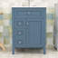 Meuble-lavabo de salle de bain avec lavabo en céramique, tiroirs basculants, tiroirs de rangement et porte à fermeture en douceur-64459004