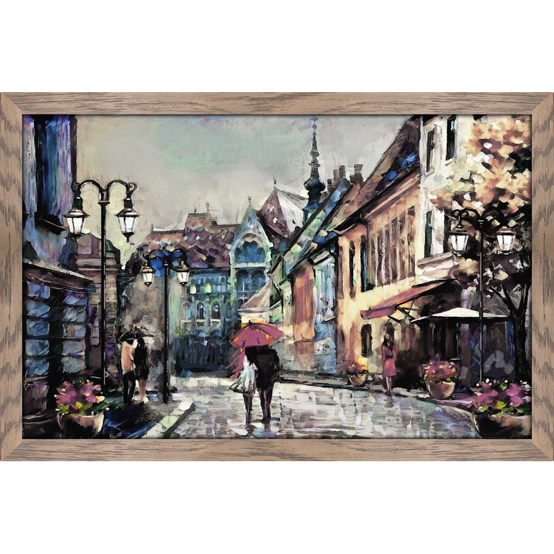 «Spring Romance», reproduction encadrée, H 33,5 po x l 49,5 po x P 1 po, Cadre taupe délavé