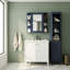 Armoire de salle de bain à miroir murale avec rangement 2 en 1, 6 tablettes ouvertes et tablette réglable-129221498