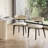6-person Dining Table Sets With 71'' Oval Sintered Stone Dining Table & 6 Faux Leather Chairs, Modern Kitchen Table & Chairs Set