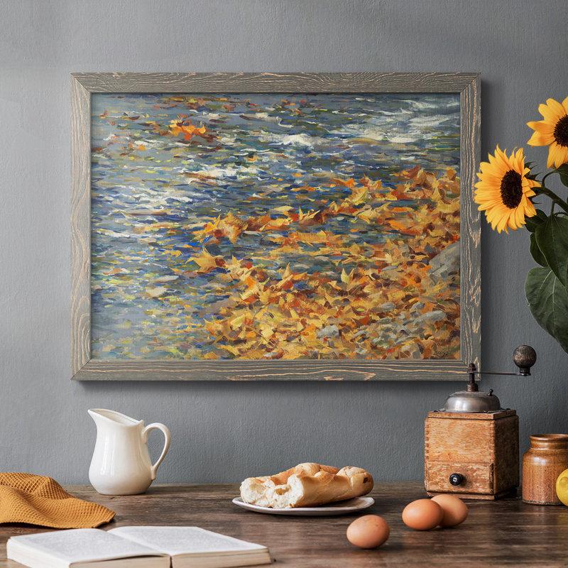 Autumn Creek, reproduction d'art sur toile encadrée, H 14 po x l 20 po x P 1,5 po, Gris