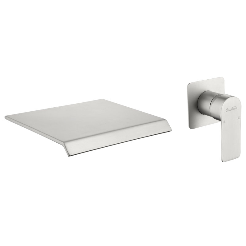 Wall Mounted Optional Single-handle Bathroom Faucet, Brushed Nickel