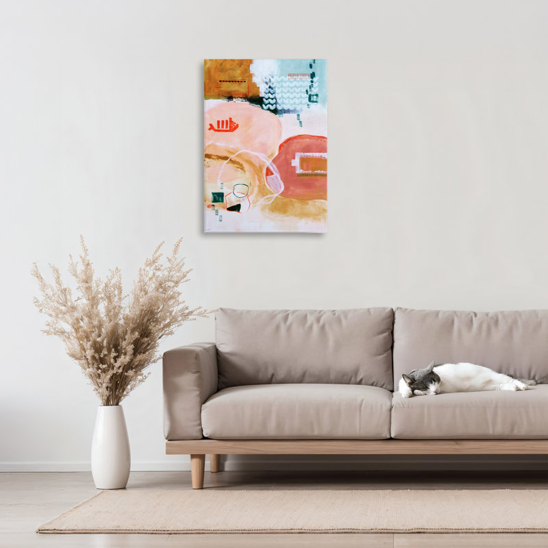 Toile Safe Passage Abstraction, design par Katherine Irvin, H 24 po x l 16 po