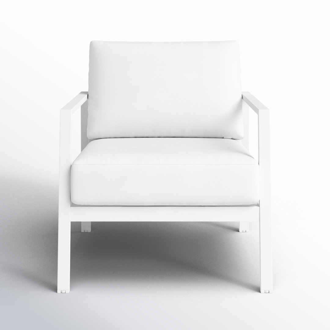 Armando Outdoor Aluminum Chair with Sunbrella Cushions AllModern Cushion 