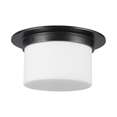 Mineral 11-in Brass Flush Mount