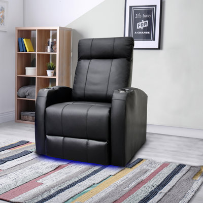 Fauteuil inclinable standard en cuir véritable à dégagement zéro de 31,25 po Layia