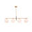 Gerane Modern Gold Linear 4 Light Chandelier