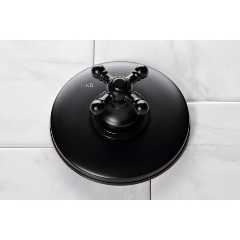 Kingston Brass Vintage Single-Handle Volume Control, Matte Black