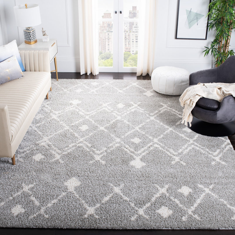 Saira Berber Shag Performance Geometric Rug, Rectangle 8' x 10'