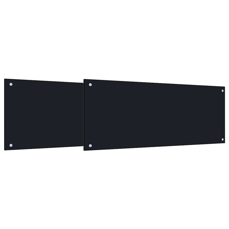 Dosseret de cuisine noir 2 pièces 39,37 po x 15,75 po Vidaxl, Noir, noir, noir, noir