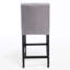 2 tabourets de comptoir Kd, gris, l 17,75 po x P 23,20 po x H 37,73 po, pieds en bois massif, tissu 100%, gris Classy Choice (2) - l 17,75 po x P 23,2 po, tissu élégant pour tous les souhaits