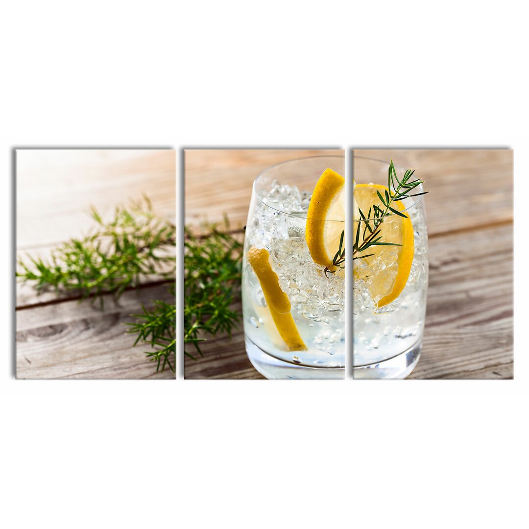 3-tlg. Leinwandbilder-Set Delicious Gin Tonic