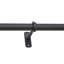Black Carbon Steel Adjustable 2.5cm Bay Window Single Curtain Rod-2006326205