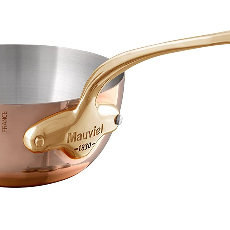 Mauviel M'150 B Copper Curved Splayed Saute Pan With Brass Handle, 2.1-Qt