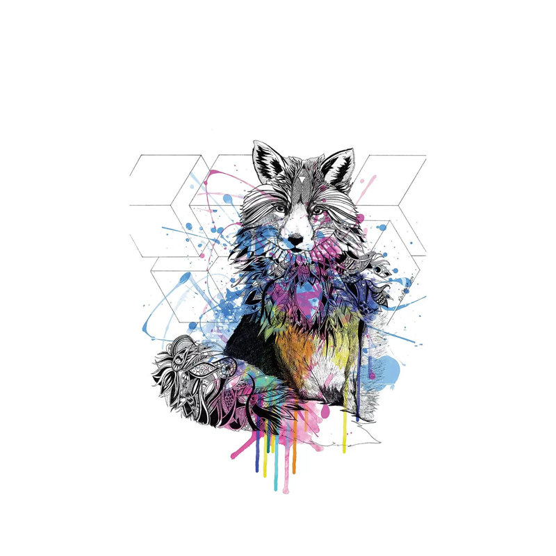 Fox by Karin Roberts - Wrapped Canvas Print, 20.32 cm H x 30.48 cm W