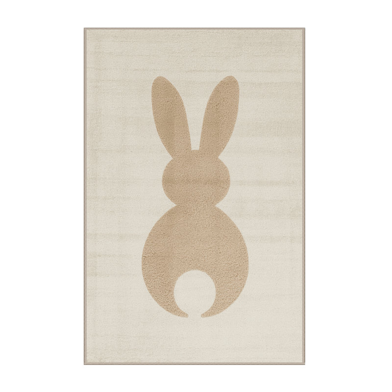 Tapis beige moderne et contemporain lavable à la machine Midtown, 5 x 8