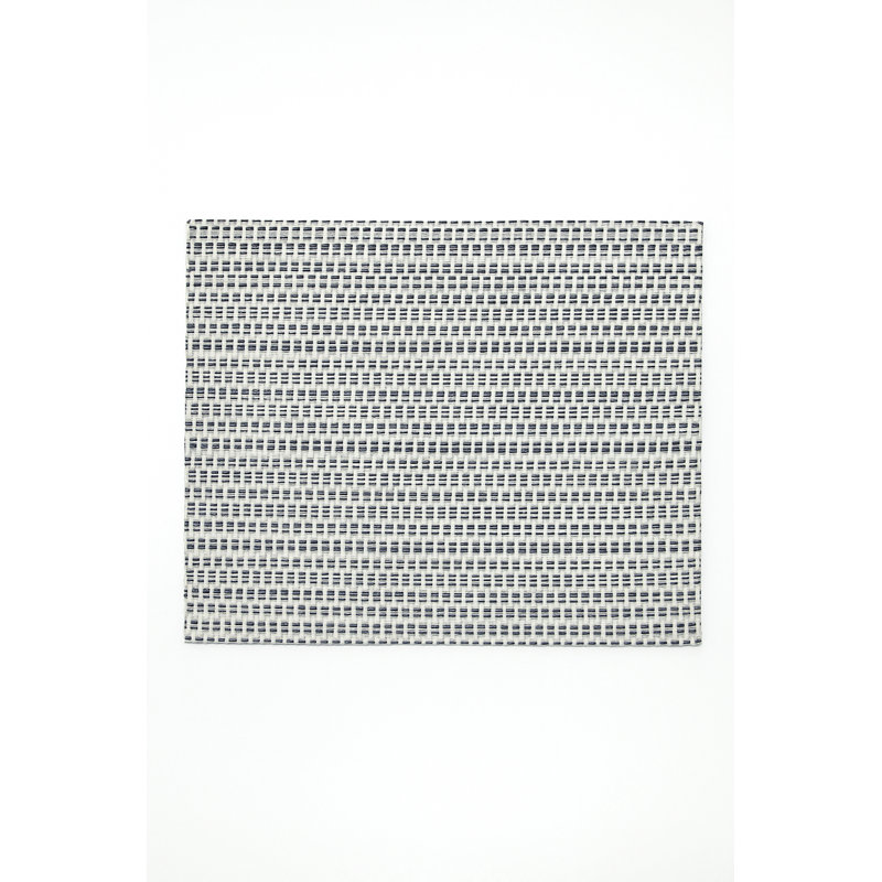 Napperon intérieur noir et blanc Compass Line, Black