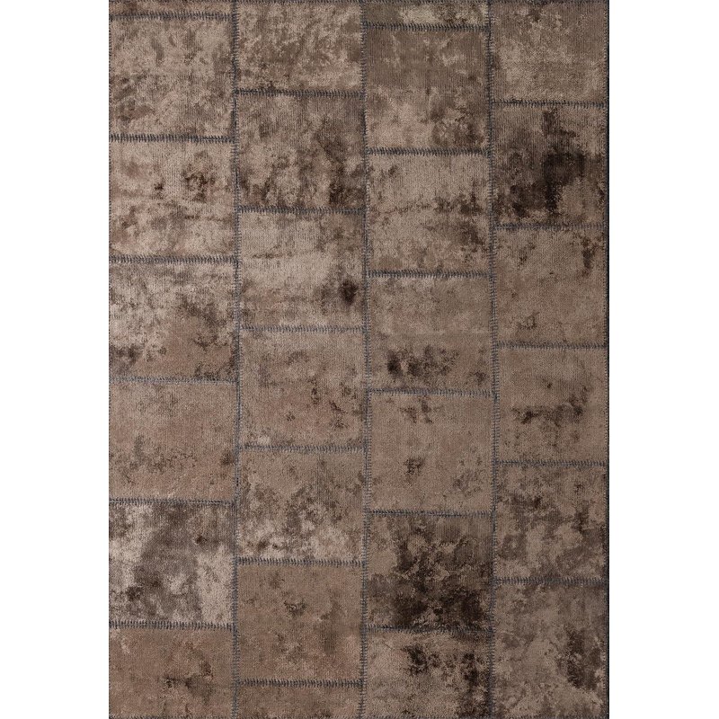Transitional Solid Patchwork, Rectangle 6'7" x 9'10"