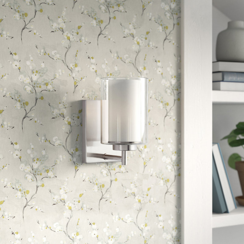 Applique murale / pour salle de bain Elmwood Park de Génération Lighting , Nickel brossé, 75 W (Ampoule non incluse)