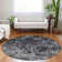 Premium Machine Washable Prisco Black Rug