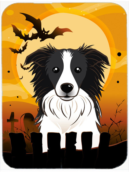 Eila Border Collie Glass Cutting Board