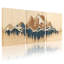 «Landscape & Nature Mountain Range Forest Reflection», ensemble de 3 impressions sur toile-1607988250