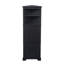 Armoire haute noire triangulaire avec 3 tiroirs et tablettes réglables pour la salle de bain-769823467