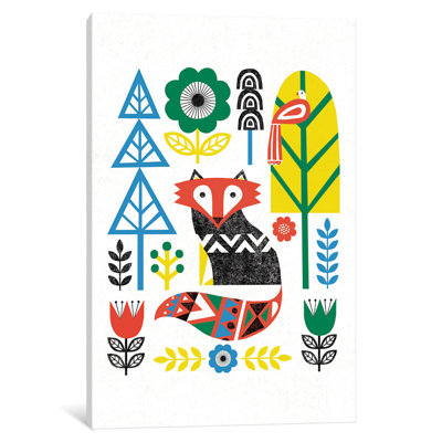 « folk introduction (fox) », impression sur toile tendue