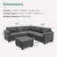 Canapé modulaire en U avec repose-pieds Abramson-1930067871-1930067842