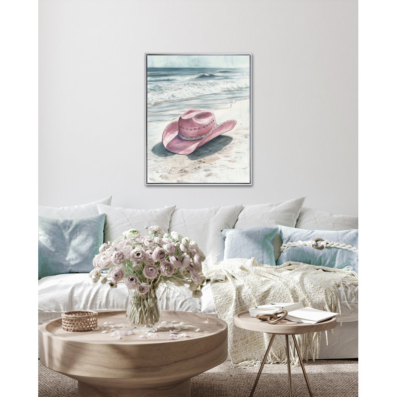 «Seaside Cowgirl», art mural sur toile