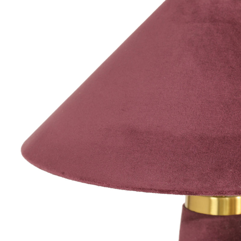 Graham Terracotta Velvet Table Lamp, Burgundy, Burgundy