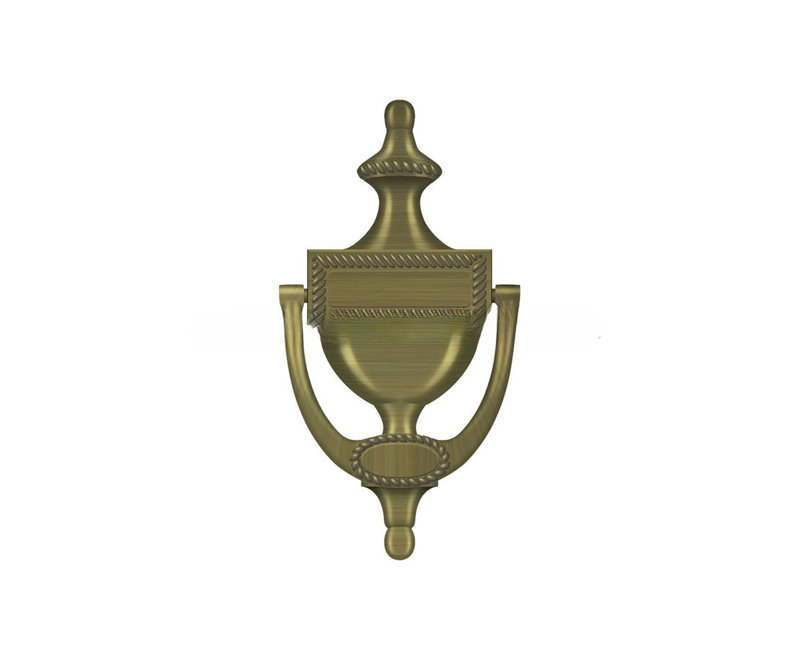 Victorian Brass Door Knocker, Antique Brass