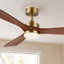 Ventilateur de plafond 52 po à 3 pales DEL avec télécommande et ensemble d'éclairage inclus Brechter-1990041881