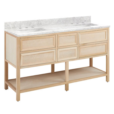 60"" Robertson Double Bathroom Vanity Set with Rectangular Undermount Sinks -  Signature Hardware, 483636