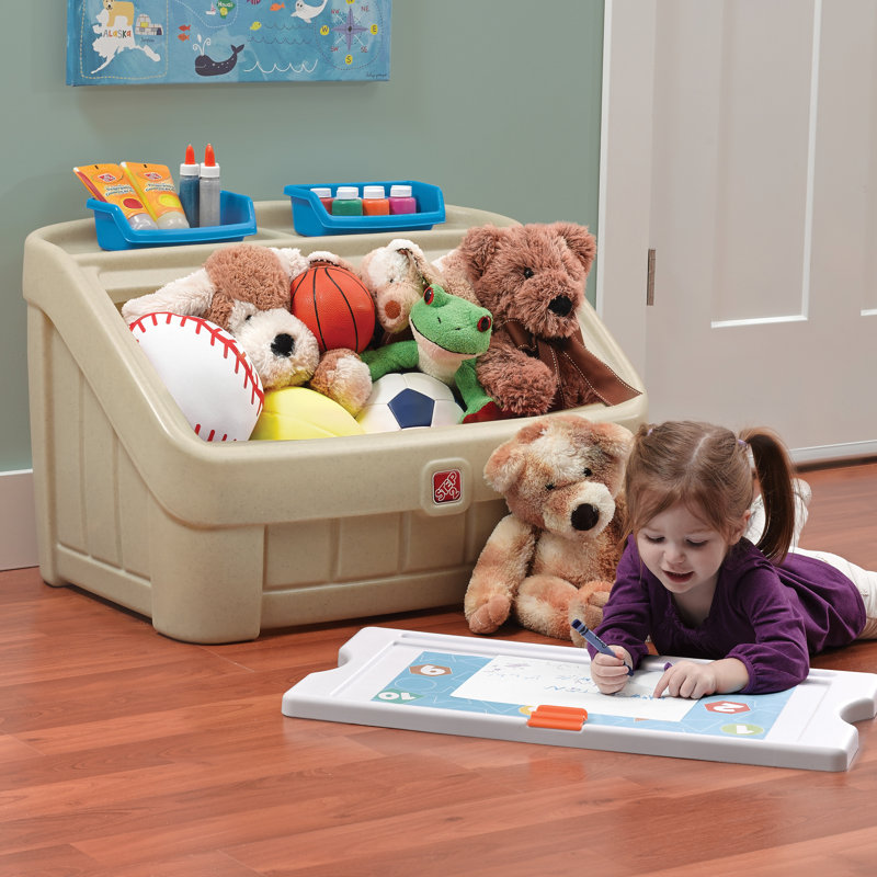 Step2 2-in-1 Toy Box and Art Lid, Tan