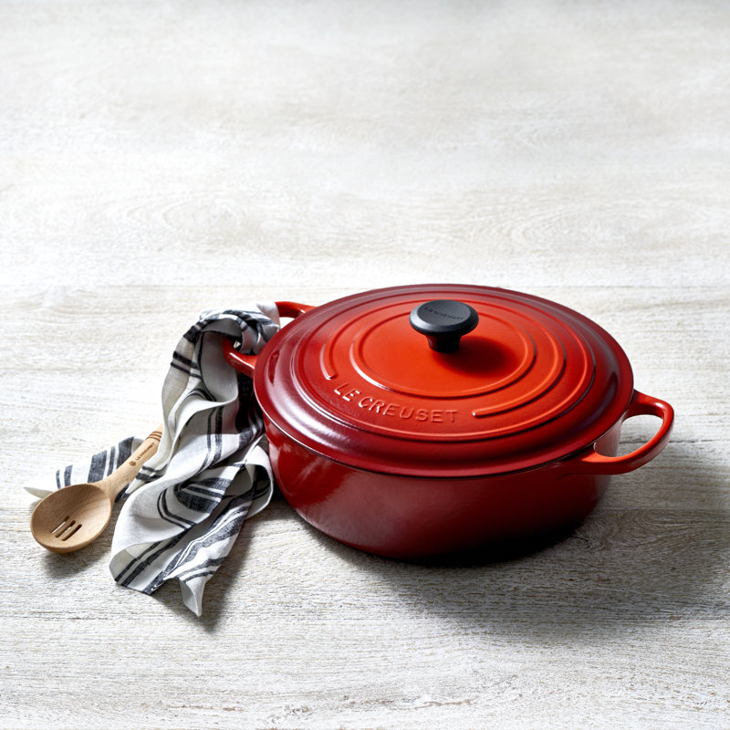 Le Creuset Signature Enameled Cast Iron Round Dutch Oven with Lid, 2 quarts, Cerise