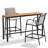 2-Person Patio Outdoor Dining Set (3-Piece Set, Rectangular Table)-659478421-659478423