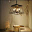 Lustre suspendu industriel 4 lumières, cage moderne en métal, luminaire suspendu réglable pour la salle à manger, la cuisine et le salon (sans ampoules)-422525250-422525248