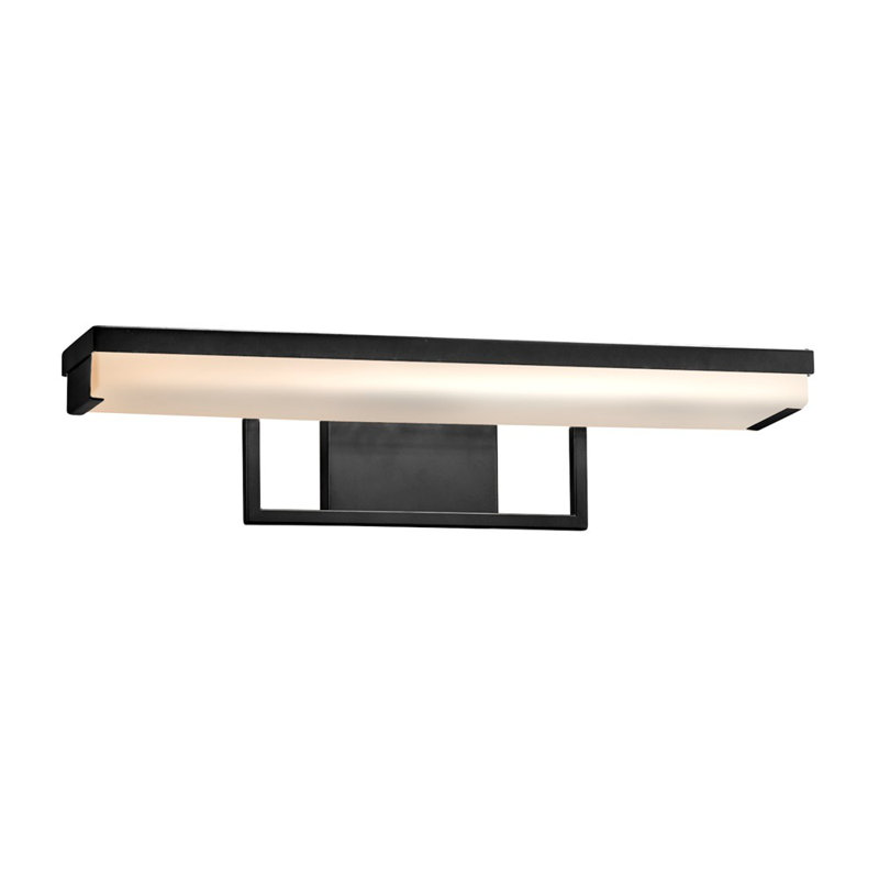 Éclairage pour salle de bain 1 lumière DEL à intensité variable Leith, Noir mat, Nuages