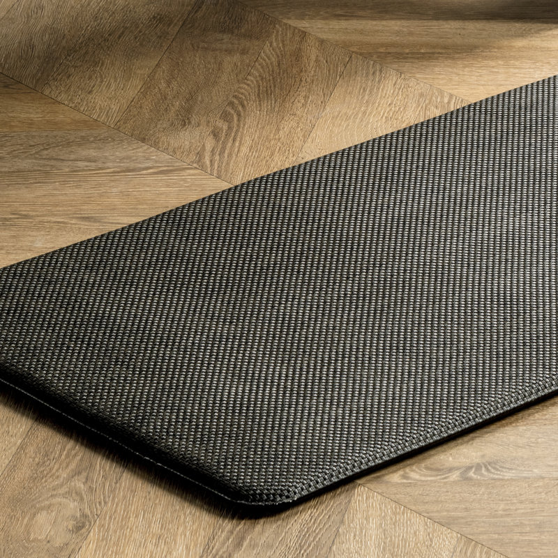 Tapis anti-fatigue Markleville, Rectangulaire 1 pi 8 po x 3 pi 6 po, Gris foncé