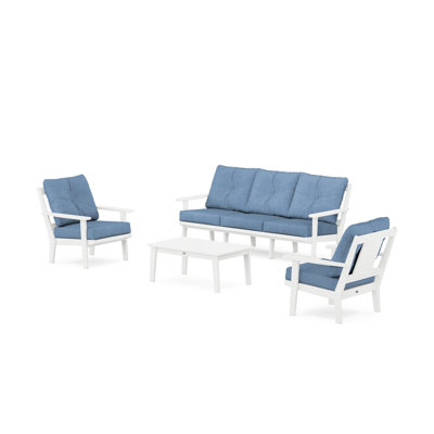 Prairie 4 Piece Sofa Seating Group with Cushions