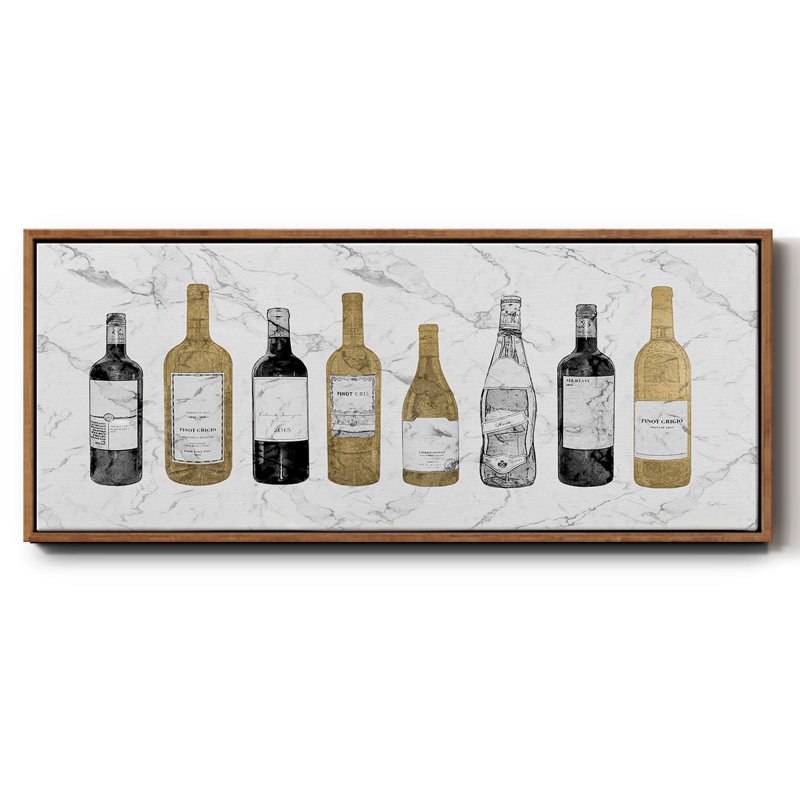 Glam Wine Bar - toile encadrée, H 12 po x l 30 po