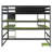 Modern Gaming Loft Bed With Lighted Desk, Storage Bookcase, Racks And Power Outlets-189324024-189324025