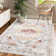 Machine Washable Rug with Rubber Backing for Living Room Boho Non-Slip Dining Room Rug Easy-Cleaning Floor Carpet for Bedroom