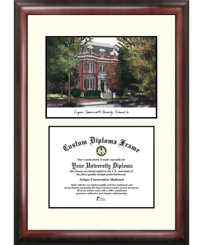 Cadre de diplôme pour lithographie ncaa vcu béliers