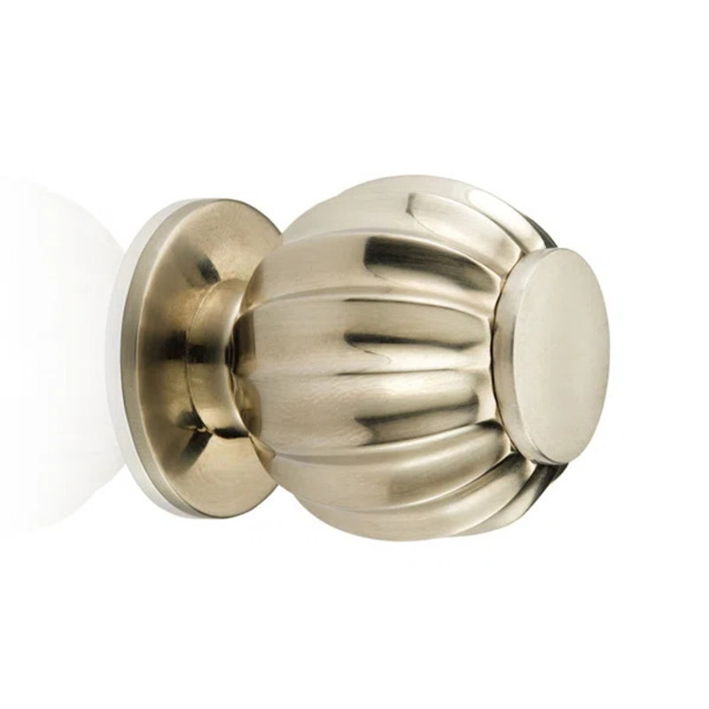 Poignée ronde Rivoli, Nickel brossé, H 1,26 po x l 1,25 po x P 1,25 po